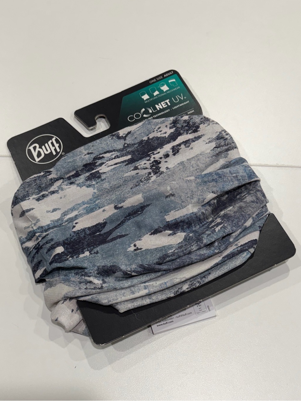 Buff Coolnet UV Full Tube Adult Neckwear UPF 50+ Summer NWT Grey Blue Pattern